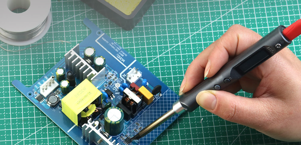 How to use the soldering iron and clean tip of soldering iron?