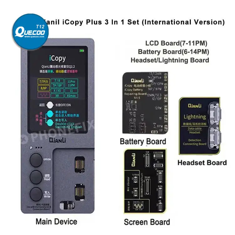 Qianli iCopy Plus  Face ID Programmer for iPhone X/XR/XS/11/12/13/14ProMax Battery Data Modification Ture Tone Recovery Tool