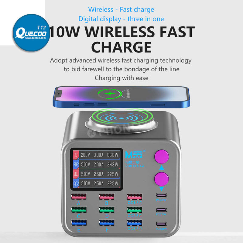 MaAnt DianBa No.2 Digital PD Fast Charger With 13 Ports Wireless Charging