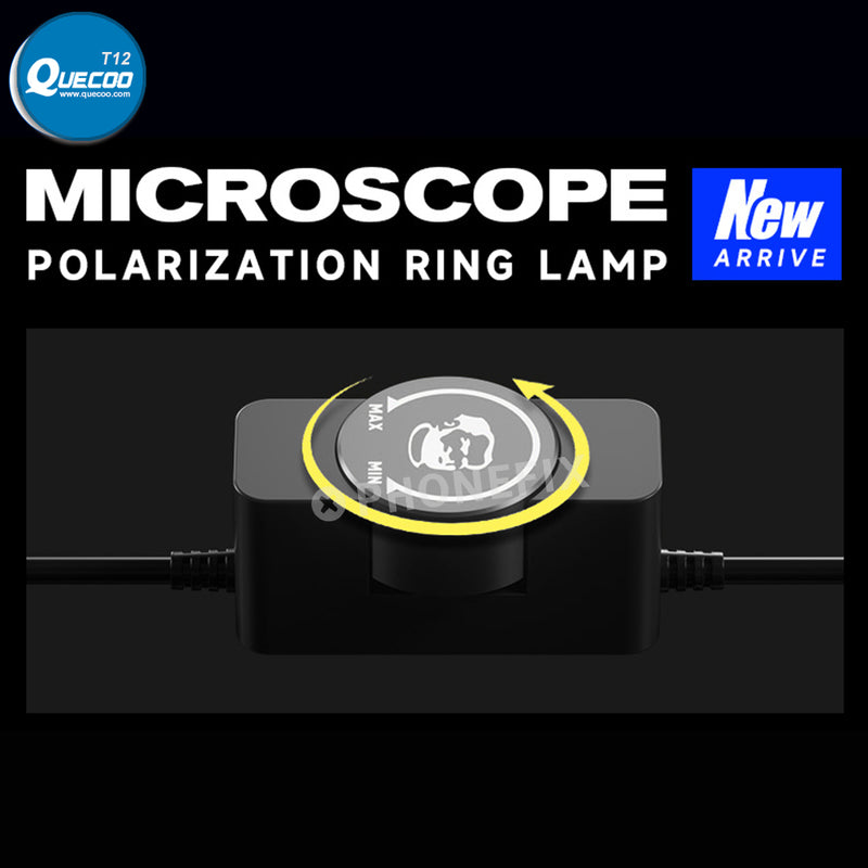 Mechanic LS720 Polarized LED Light Source Adjustable Eliminates Reflection72Pcs LED Ring Lamp for Microscope Camera Observation