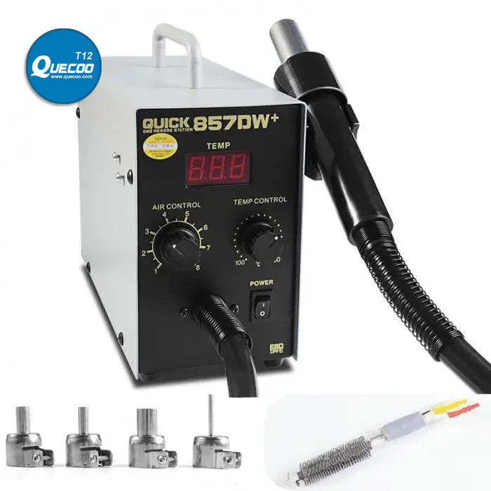 QUICK 857DW+ Lead Free Hot Air Heat Gun Soldering Rework Station