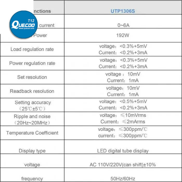 UNI-T UTP1306S 0-32V 0-6A DC Adjustable Linear Power Supply