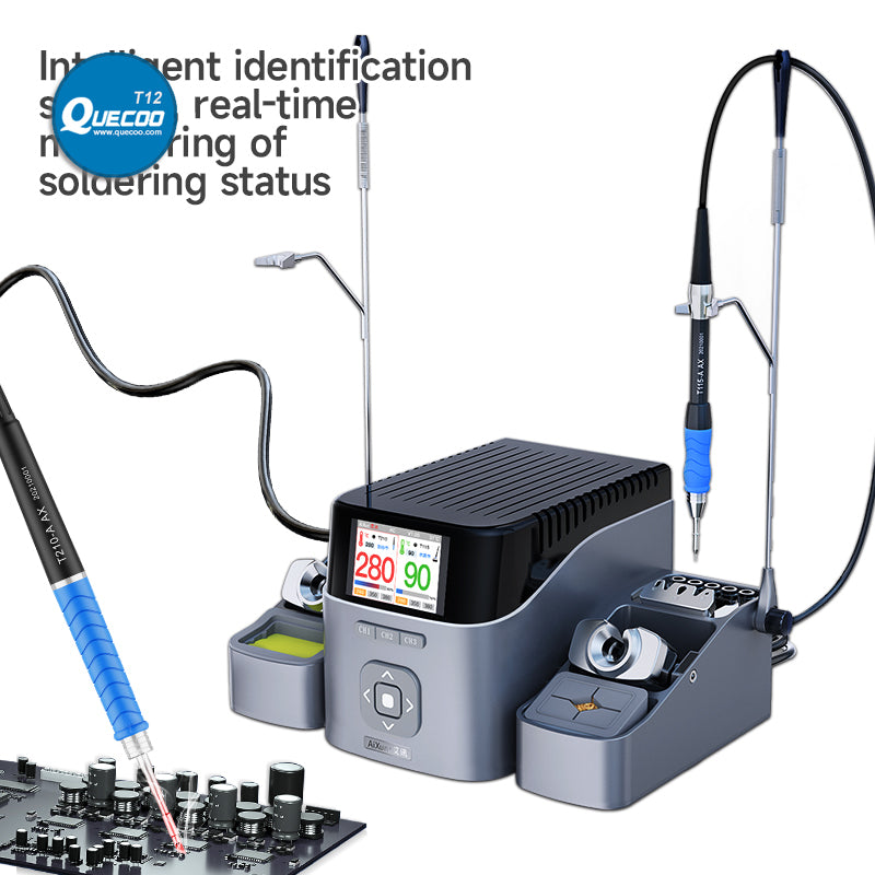 AiXun T420D Dual Channel Smart Soldering Station Intelligent Temperature Control HD Liquid Crystal Display Repair Solder Tools