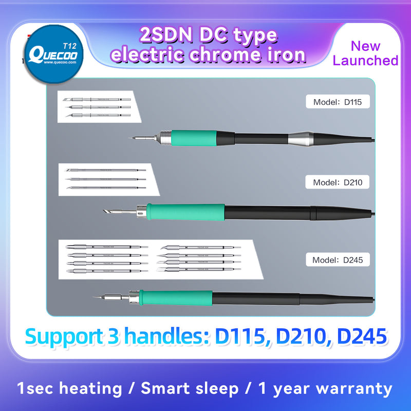 I2C 2SDN Intelligent Soldering Station Suitable with 210/115/245 Solder Handle 180W Rapid Heating Auto Sleep Welding Rework Tool