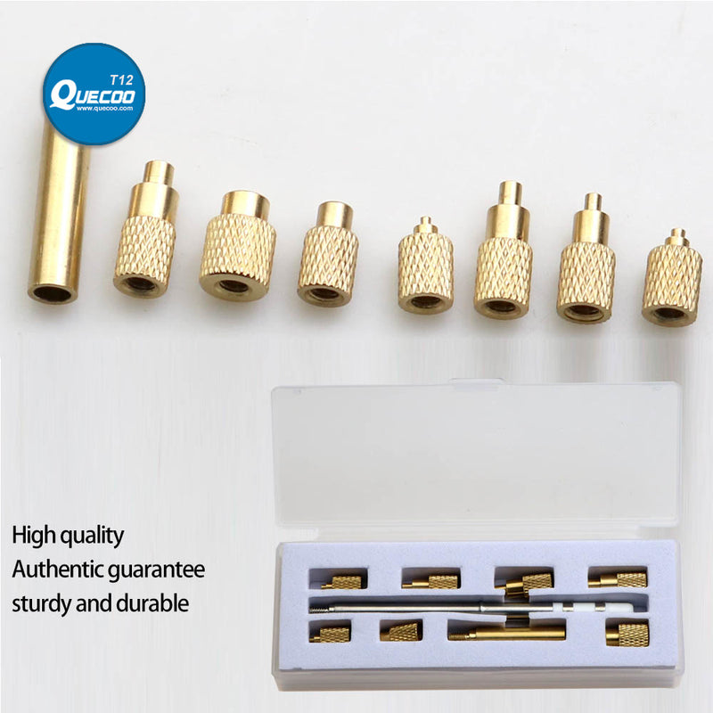 Heat Insert Nut HS01/T85/SH72 Soldering Iron Tip Insert Internal Thread Head M2M8 Brass Hot Nut Insertion Kit 3D print accessory