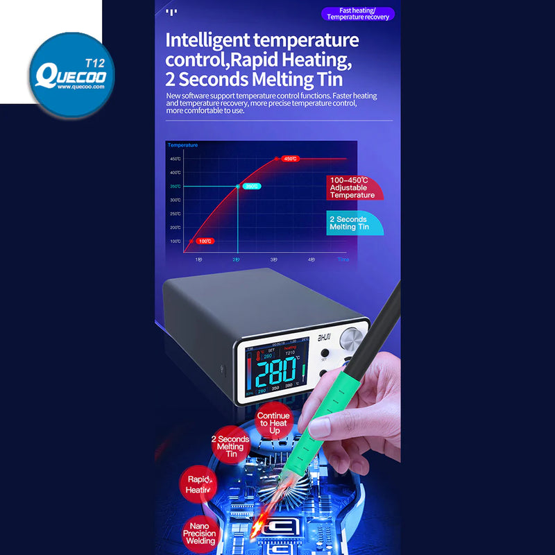 AIXUN T3B Smart Nano Soldering Station with T115 T210 Handles Rapid Welding Rework Station for Mobile Phone SMD BGA PCB Repair