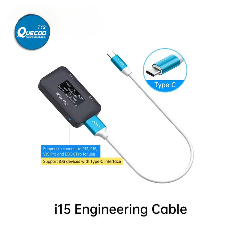 JC B-BOX Pro DFU Tool Windows DCSD Cable Engineering Cable One Key Purple Mode for For IOS A7-A11 NAND Syscfg Data Read Write