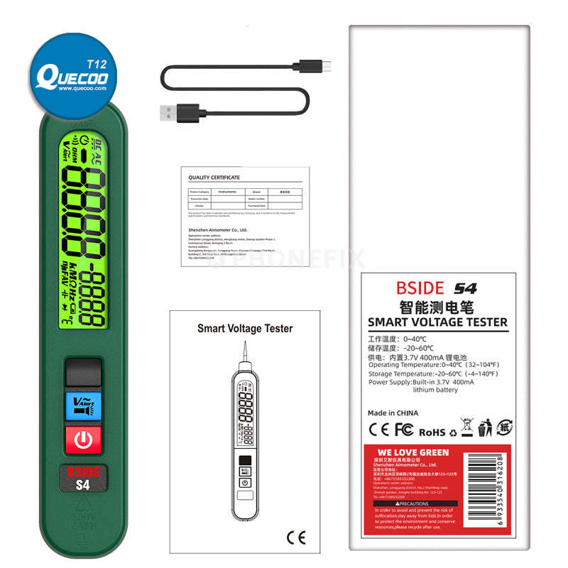 BSIDE Rechargeable Voltage Non-Contact Voltage Detector Pen