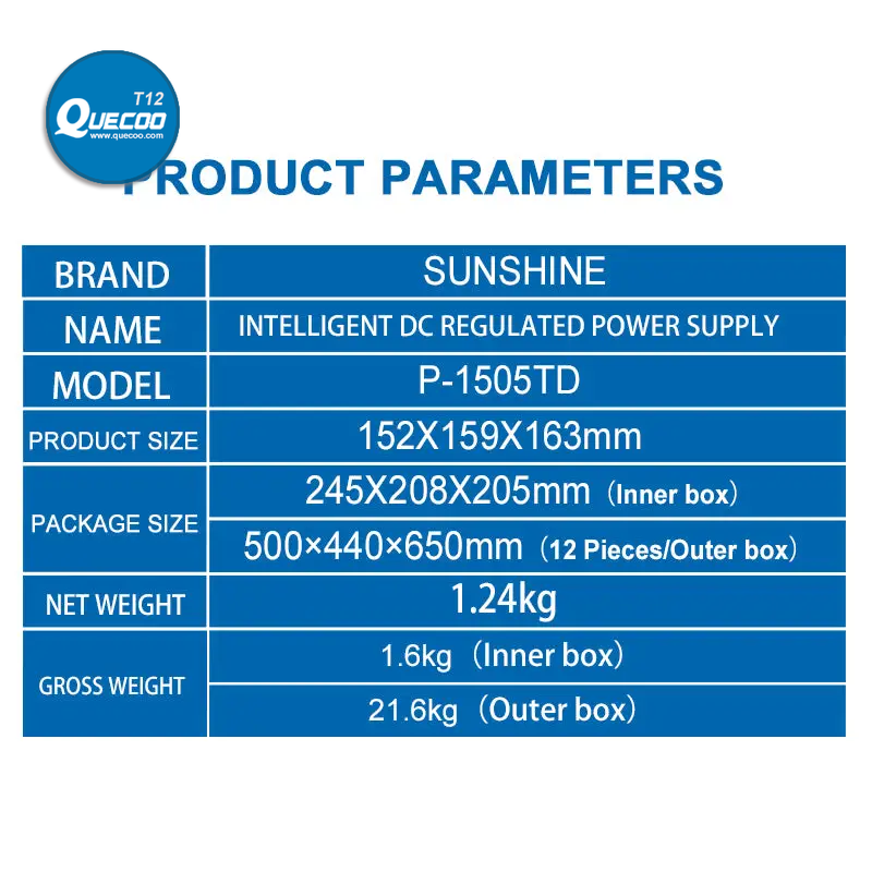 SUNSHINE P-1505TD Intelligent DC Power Supply