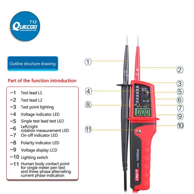 UT15C AC Voltage Tester Digital Multimeter Rotating Electric Pen