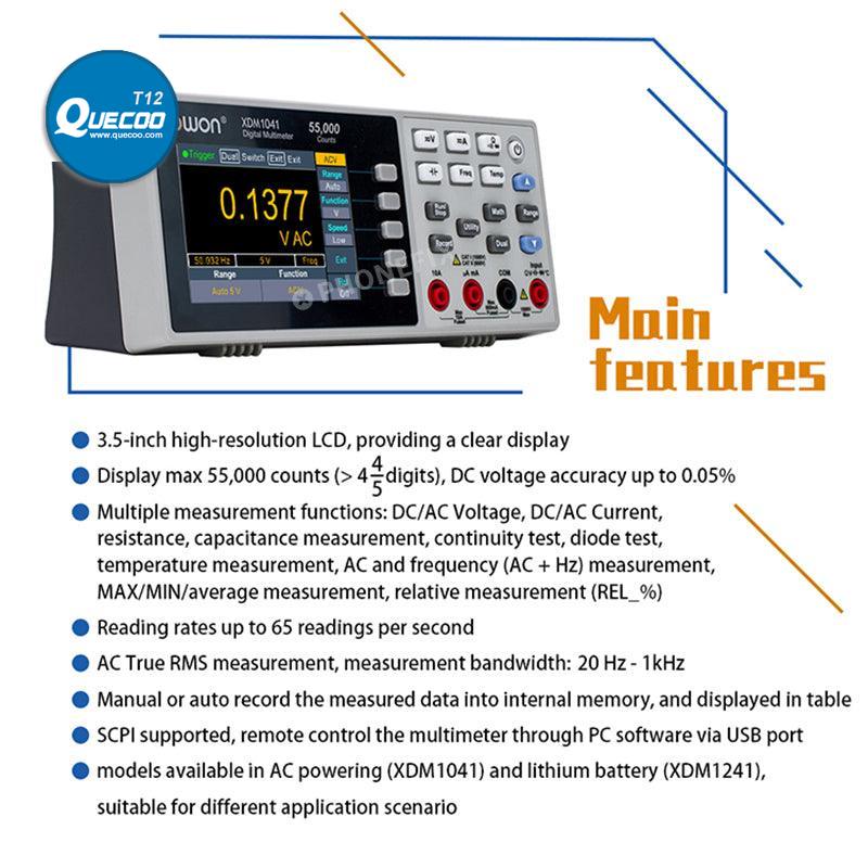 OWON Digital Multimeter AC DC Voltage Current Tester Mini Meter