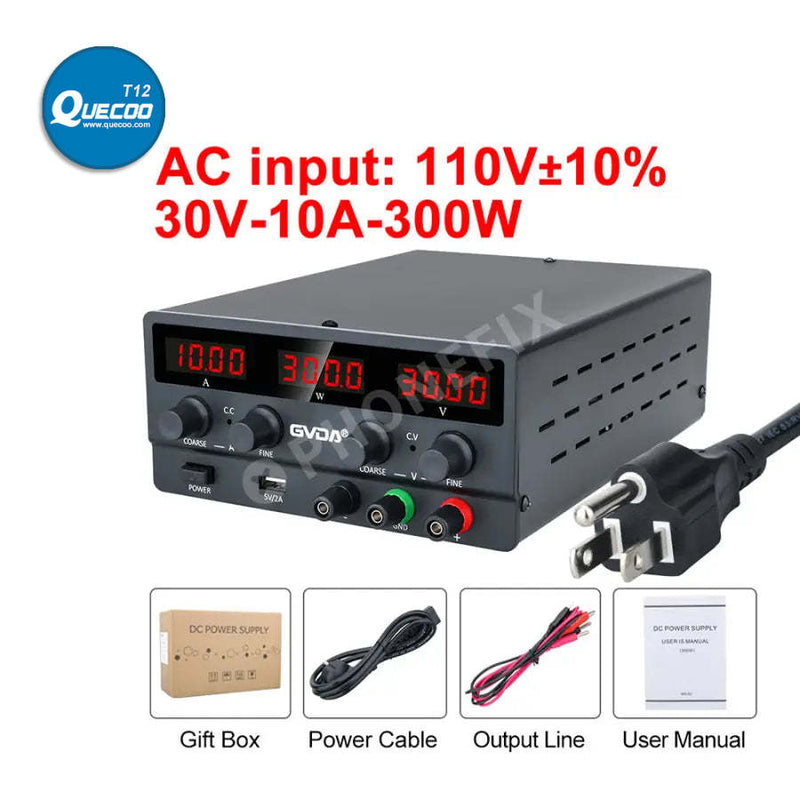 USB DC Regulated Laboratory Power Supply Adjustable Stabilizer