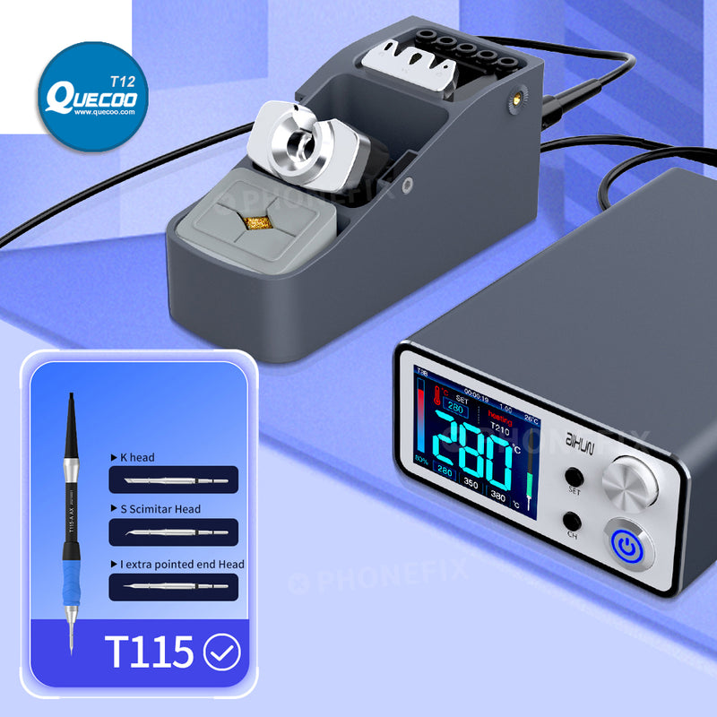 AIXUN T3B Smart Nano Soldering Station with T115 T210 Handles Rapid Welding Rework Station for Mobile Phone SMD BGA PCB Repair