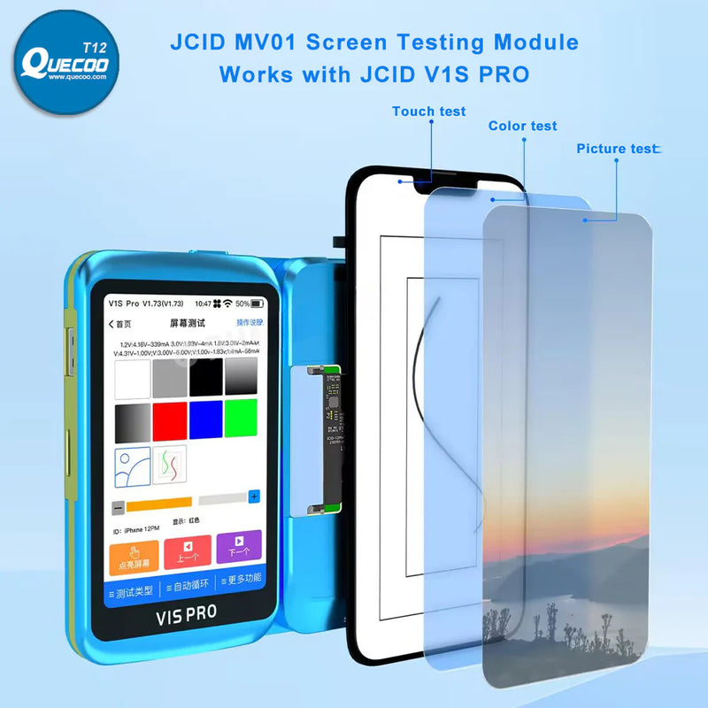 JCID MV01 LCD Screen Testing EDF Adaptor with FPC Flex Cables for X -15Pm Android Phones Display High Refresh Testing Repair