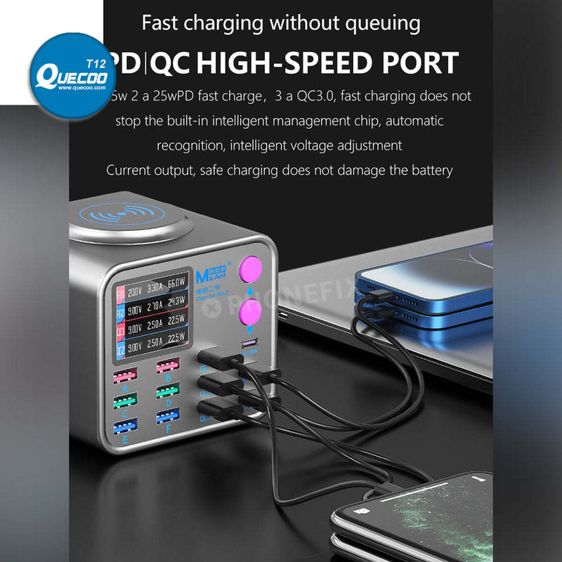 MaAnt DianBa No.2 Digital PD Fast Charger With 13 Ports Wireless Charging