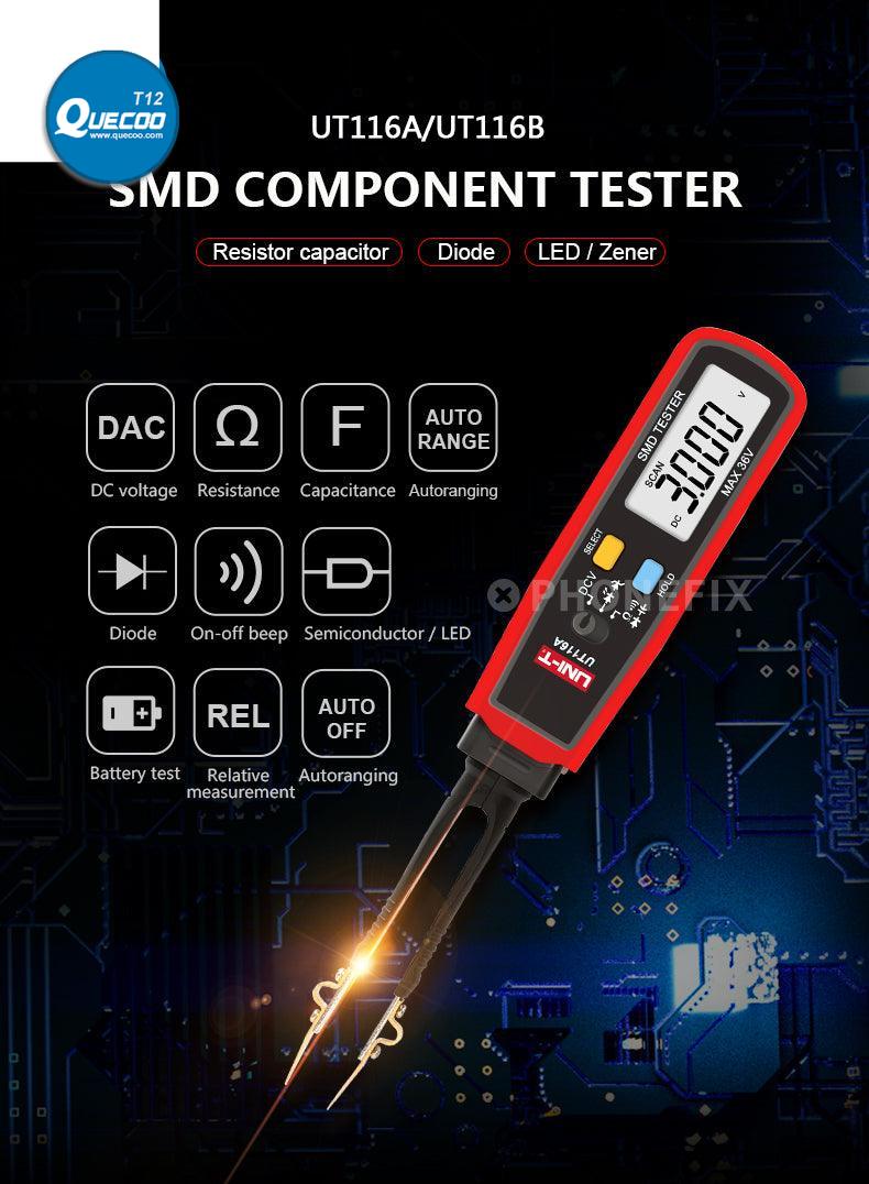 UNI-T UT116C Digital Multimeter SMD Tester With Rotatable Tweezers