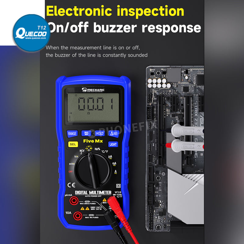 Mechanic Five MX Intelligent Digital Multimeter High-precision DC/AC Current Voltage NCV Resistance Measurement Testing Tool