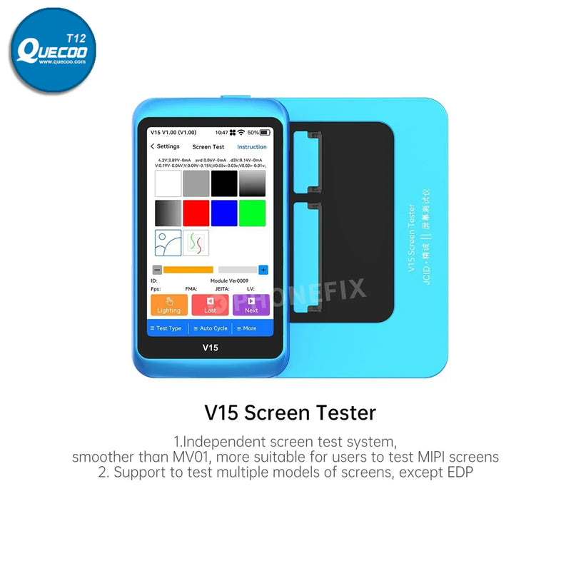 JCID V15PM Mobile Phone Screen Tester For iPhone Android Phone Screen Touch,Image,Grayscale Testing JC iPhone Pro Screen Tester