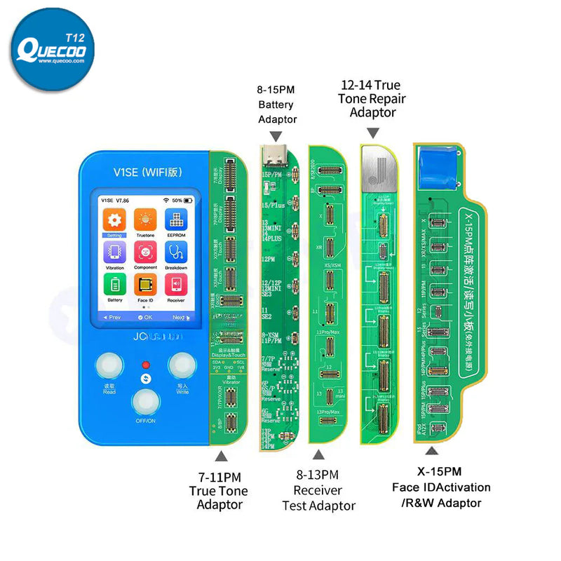 JCID V1SE WIFI 20 in 1 Programmer for iPhone X-15PM Front Camera Rear Camera True Tone Face ID Battery Earpiece Receiver Repair