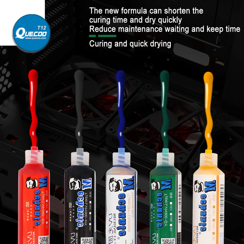 MECHANIC UV Curing Solder Mask Ink BGA PCB Repair Blue/Black/Red/Yellow/Green Welding Oil Fluxes Paint Prevent Corrosive Arcing