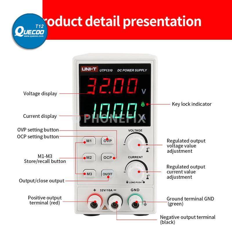 UNI-T UTP1310 32V 10A DC Regulated Power Supply 4-digit Display