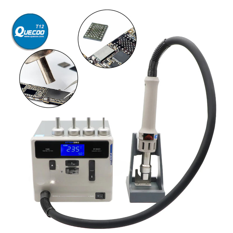 ATTEN ST-862D Intelligent Hot Air Gun BGA Rework Station 1000W Phone Chip PCB Desoldering Repair Lead-free Hot Air Gun Station