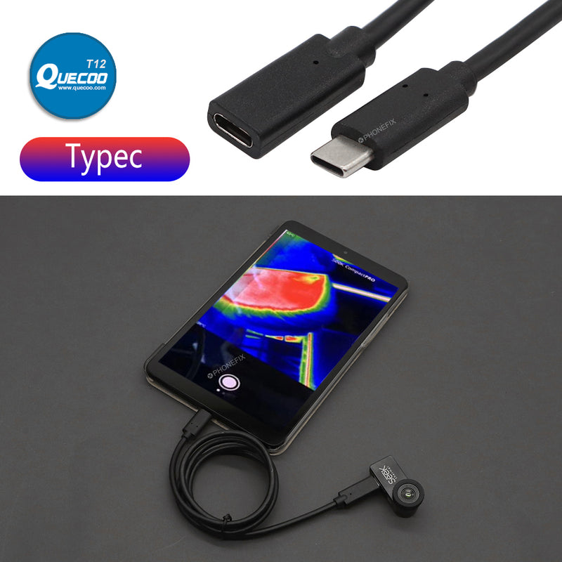 Lighting Extension Cable for Seek Compact PRO/FLIR ONE Thermal Camera Type-C for IPhone /Android Male To Female Extension Cable