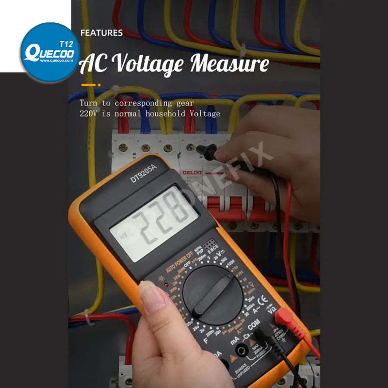 DT9205A Multimeter Voltage Current Resistance Capacitance Tester