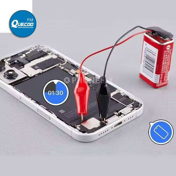 9V Battery Clip Connector Dual Alligator Clips Buckle For iPhone 16 16 Plus Battery Removal Fast Debonding Battery Disassembly