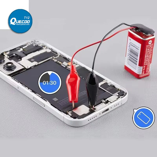 9V Battery Clip Connector Dual Alligator Clips Buckle For iPhone 16 16 Plus Battery Removal Fast Debonding Battery Disassembly