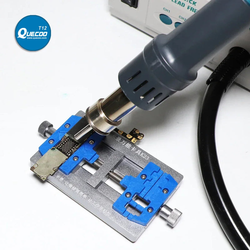 Original QUICK 861DW Hot Air Soldering Station 1000W Lead-free Heat Gun Rework Station +7 Pcs Nozzle for Phone PCB BGA Repair