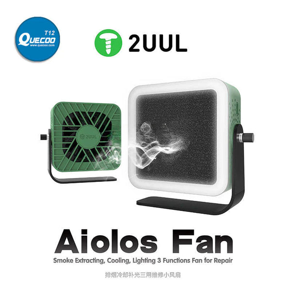 2UUL Aiolos Fan With Cooling Lighting Soldering Smoke Extraction