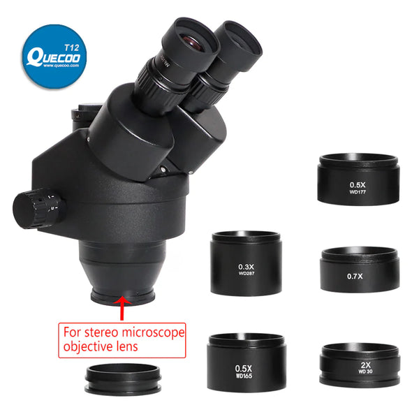 0.3X 0.5X 0.7X 1X 2.0X Auxiliary Objects Lens Thread M48mm For Zoom Stereo Binocular Trinocular Microscope Barlow Camera Lens