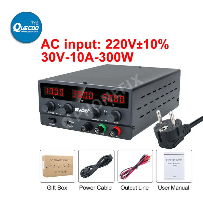 USB DC Regulated Laboratory Power Supply Adjustable Stabilizer