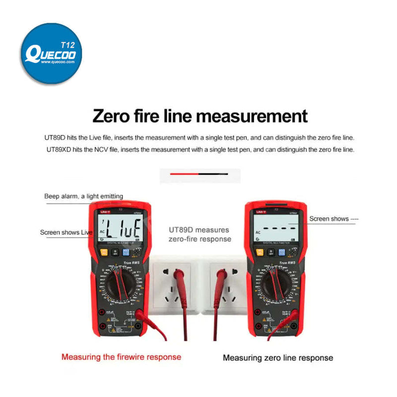 UT89XD LED Multimeter Smart Capacitance Voltage Current Tester