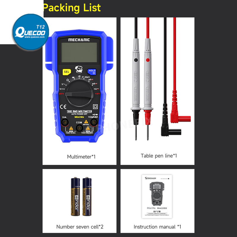 Mechanic Five MX Intelligent Digital Multimeter High-precision DC/AC Current Voltage NCV Resistance Measurement Testing Tool