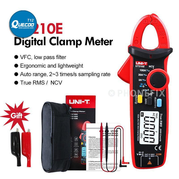 UNI-T UT210E Digital Clamp Meter AC DC Current Voltage Tester