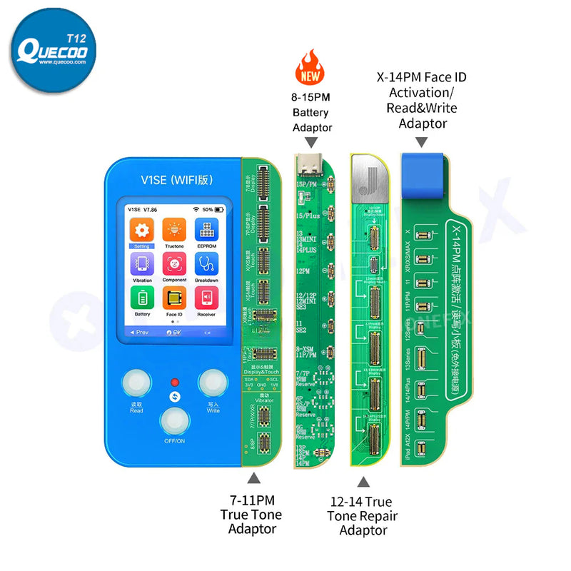 JCID V1SE WIFI 20 in 1 Programmer for iPhone X-15PM Front Camera Rear Camera True Tone Face ID Battery Earpiece Receiver Repair