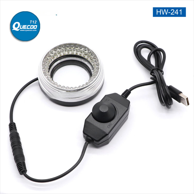 Anti-Dust Lens LED Ring Light Illuminator Eye Protection White Lamp for Stereo Trinocular Microscope 72pcs LED Ring Lamp