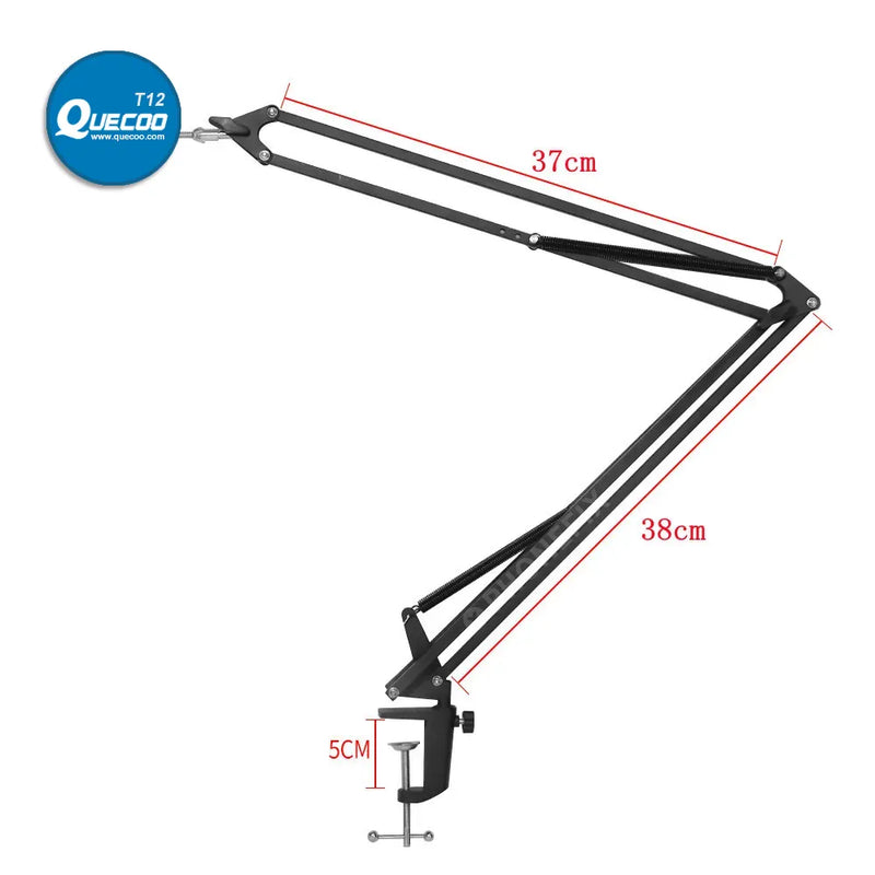 48MP 1080P HDMI Video Camera with 130X C-Mount Lens LED Ring Light Stand Holder for PCB Soldering Repair Live Streaming Webcam