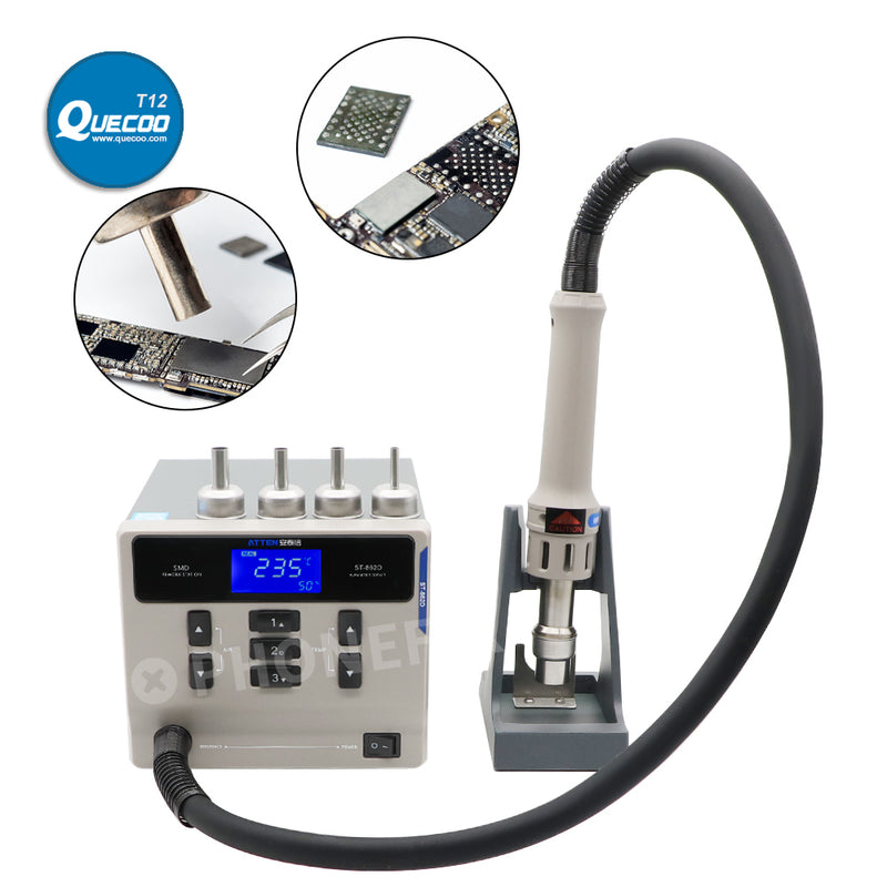 ATTEN ST-862D Intelligent Hot Air Gun BGA Rework Station 1000W Phone Chip PCB Desoldering Repair Lead-free Hot Air Gun Station