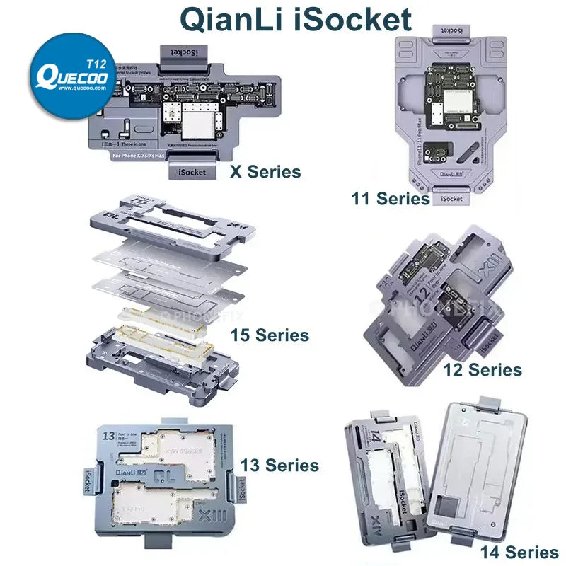 QIANLI iSocket Layered Tester for iPhone X 11 12 13 14 15 Pro Max Motherboard Repair Double-deck Motherboard Reballing Platform