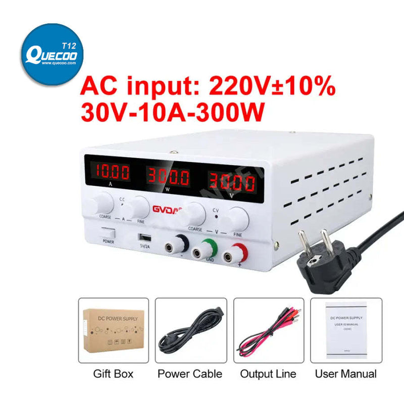 USB DC Regulated Laboratory Power Supply Adjustable Stabilizer