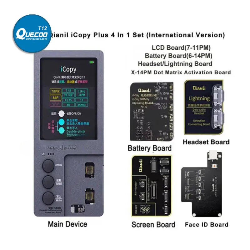 Qianli iCopy Plus  Face ID Programmer for iPhone X/XR/XS/11/12/13/14ProMax Battery Data Modification Ture Tone Recovery Tool