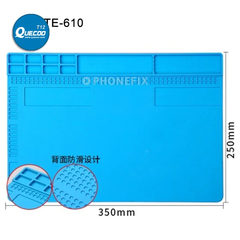 Anti-static ESD Soldering Silicone Mat Heat-Resistant Work Pad For Hot Air Gun Soldering Station Repair Desoldering Platform