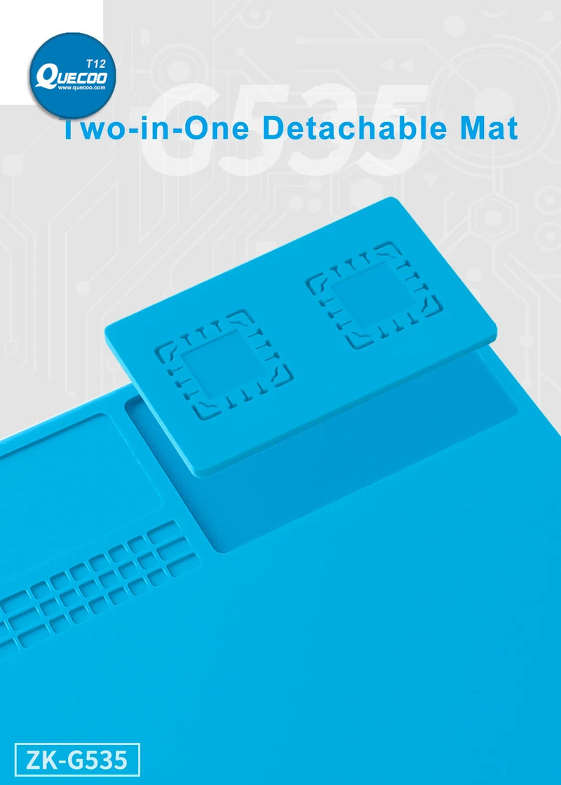 500mm X 350mm Heat Insulation Pad  2 in 1 High-Temperature Detachable Soldering Work Silicon Mat For SMD BGA Welding