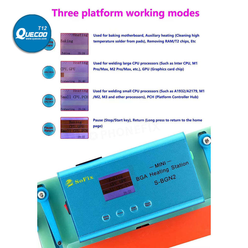 SoFix S-BGN2 Mini BAG Heating Station For Laptop MacBook PCB Soldering