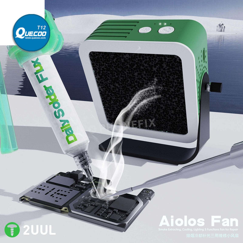 2UUL Aiolos Fan With Cooling Lighting Soldering Smoke Extraction