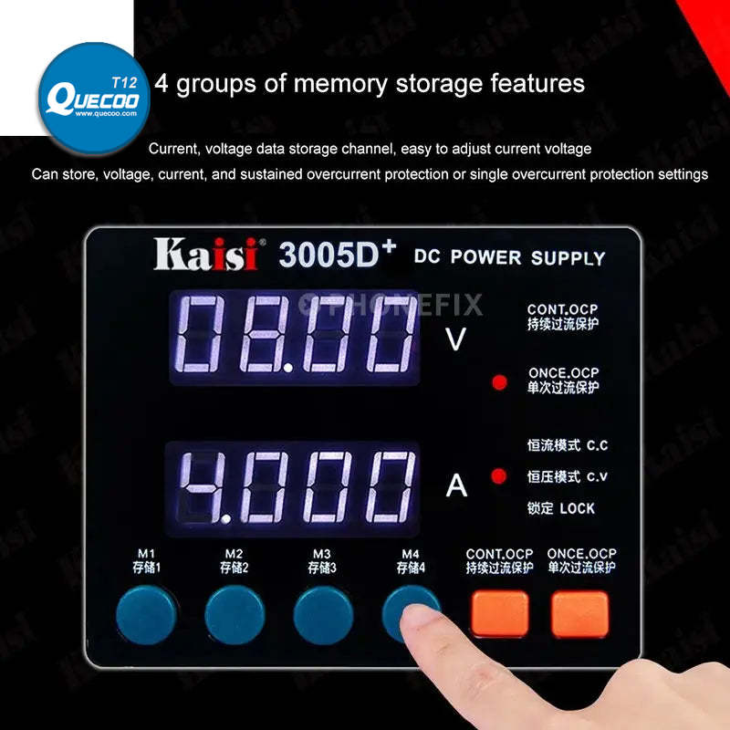 Kaisi 3005D+ 30V 5A Digital Adjustable CNC DC Power Supply