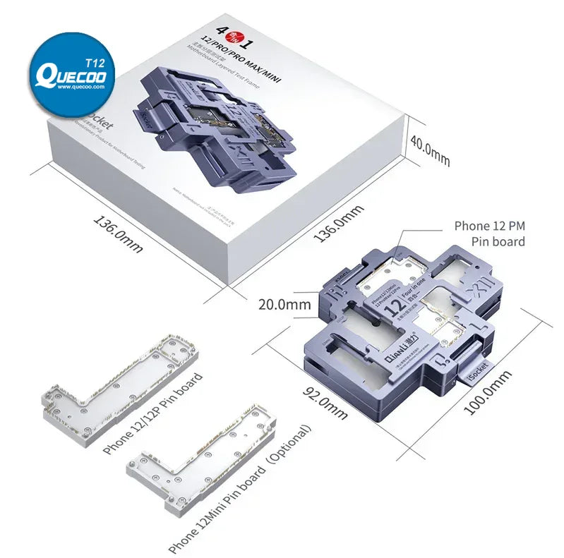 QIANLI iSocket Layered Tester for iPhone X 11 12 13 14 15 Pro Max Motherboard Repair Double-deck Motherboard Reballing Platform